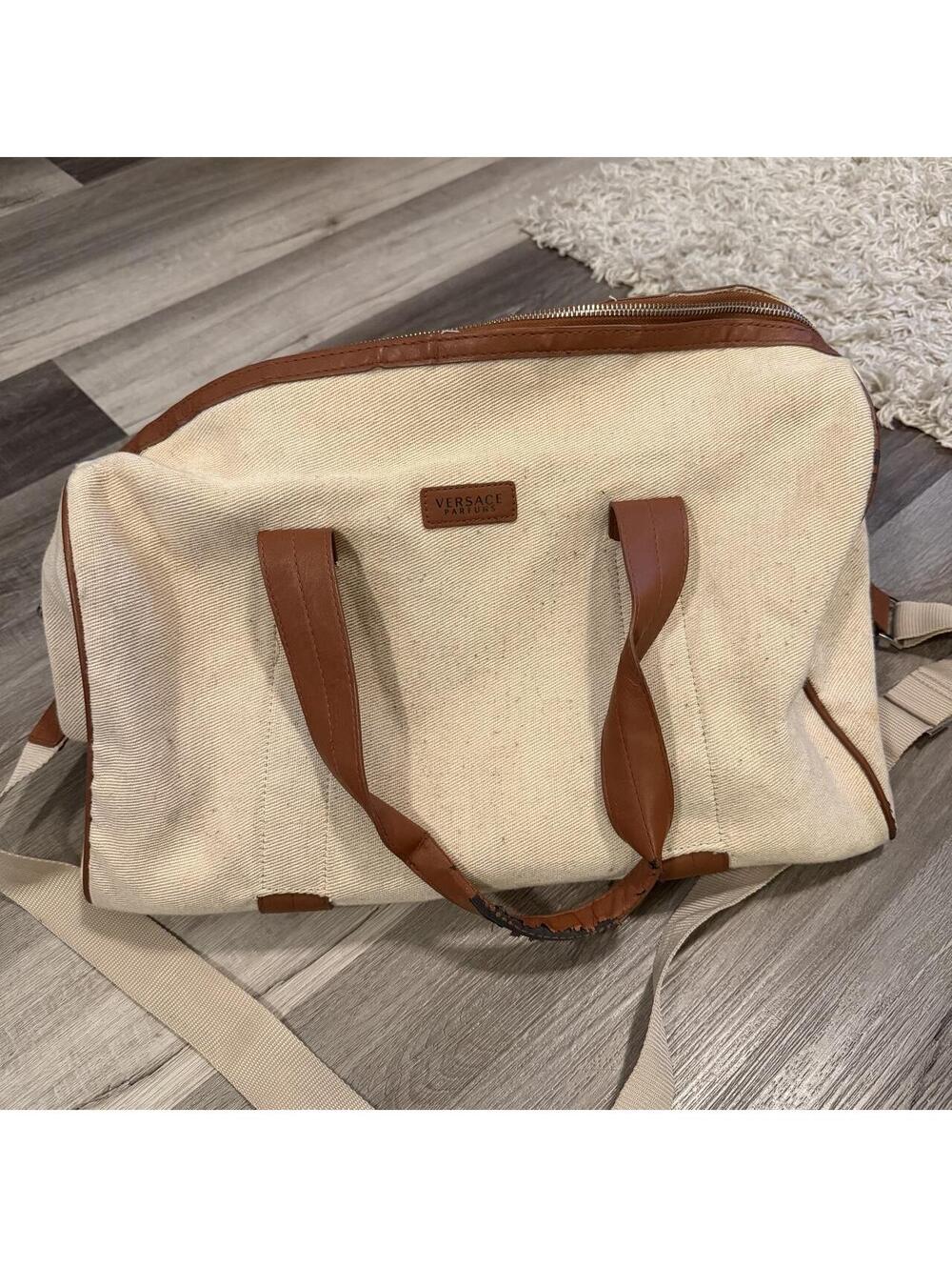 Vintage Versace parfums duffle bag OS
